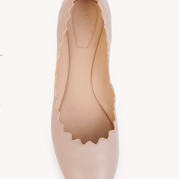 CHLOE
Lauren Scalloped Leather Ballet Flats - Picture 2 of 14